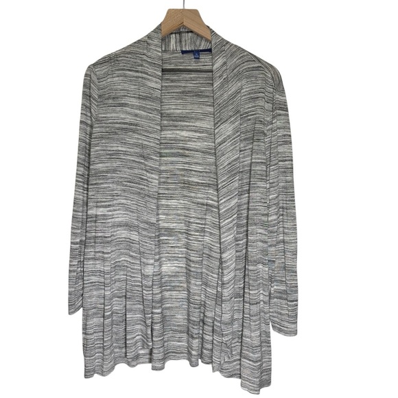 Apt. 9 Gray Open Front Cardigan 3/4 Sleeve Women's Size XL - Picture 1 of 14